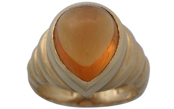 Serene Citrine Ripple Ring