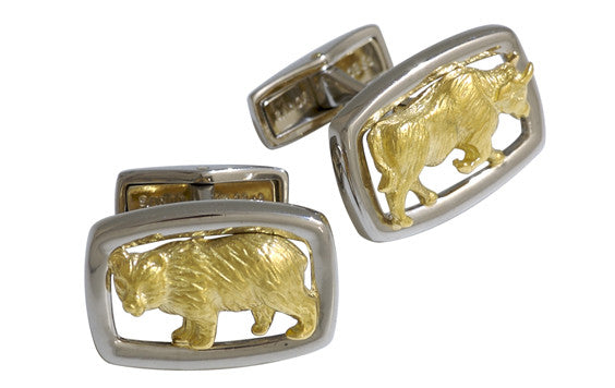 Bull and Bear Cuff Links