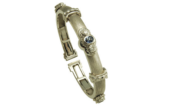 Callista Tanzanite and Diamond Clip Bangle