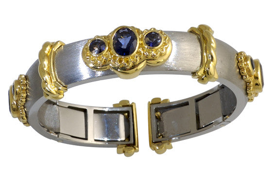 Callista Iolite Clip Bangle Bracelet