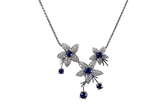 Sapphire Jasmin de Nuit Necklace