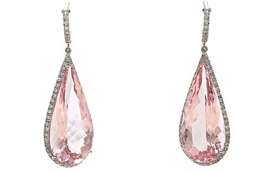 Morganite Dewdrop Earrings