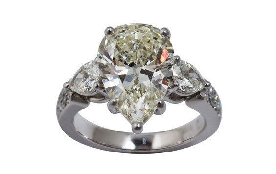 Pear Diamond Solitaire Ring