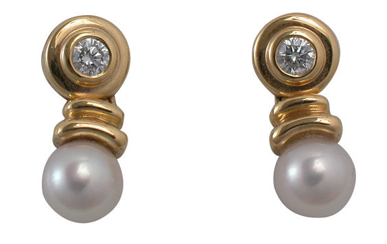 Coquette Pearl and Diamond Earrings