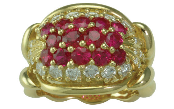 Royal Ruby and Diamond Ring