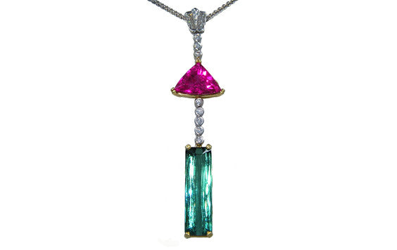 Dynamically Different Tourmaline Pendant